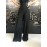 Elisabetta Franchi pantalone top business con sei bottoni oro decorativi colore nero taglia 44