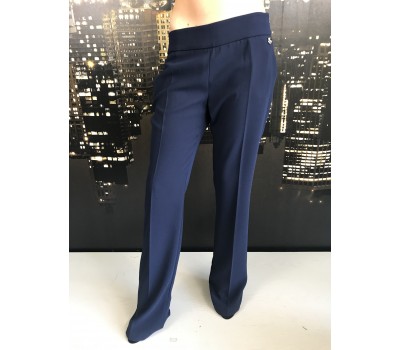 Elisabetta Franchi pantalone Panta-palazzo eleganti colore  blu Taglia 44