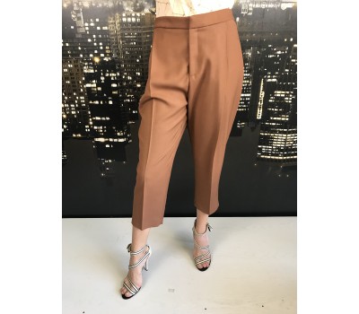 Elisabetta Franchi pantalone stile classico della maison colore marrone Taglia 40/42/44/46