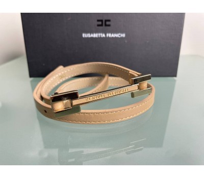 Elisabetta Franchi cintura di ricambio colore beige con placca logo brand misura 40/42