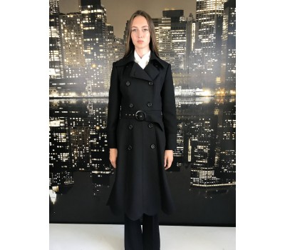 ELISABETTA FRANCHI CAPPOTTO LUNGO COLOR NERO TG 40/44