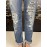 Elisabetta franchi Pantalone jeans blu denim tessuto strappato, effetto delave misura 25/26/27