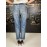 Elisabetta franchi Pantalone jeans blu denim tessuto strappato, effetto delave misura 25/26/27