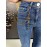 Elisabetta franchi Pantalone jeans blu denim, a zampa cinque tasche tg 25/26//27/28