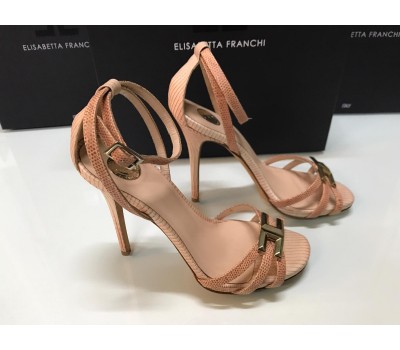 Elisabetta franchi sandali con tacco colore beige misura 36/40