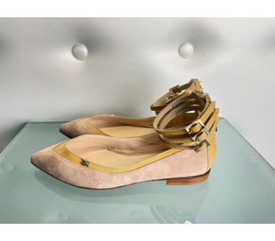 Elisabetta Franchi scarpe senza tacco colore beige misura 35