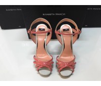 Elisabetta franchi sandali colore verde e rosa in vera pelle  tacco 10 cm misura 36