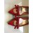 Elisabetta Franchi scarpe ballerine colore rosso in vera pelle log su tomaia misura 37