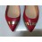 Elisabetta Franchi scarpe ballerine colore rosso melograno log su  suola in vero cuoio  Misura 36 38 40