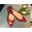 Elisabetta Franchi scarpe ballerine colore rosso melograno log su  suola in vero cuoio  Misura 36 38 40