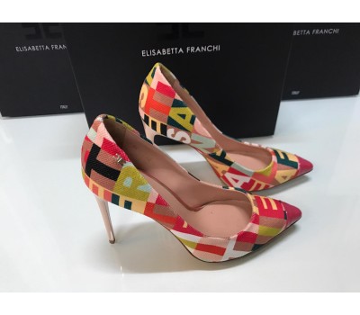 Elisabetta franchi scarpe  décolleté donna tessuto su fodera pellami  Multicolor  ,misura  36/40 