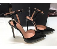 Elisabetta franchi décolleté in vera pelle colore,,nero tacco 12 cm . Suola in vero cuoio . misura 36/38