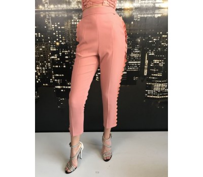 TEST-Polina Elisabetta Franchi pantalone colore cappuccino tg 40