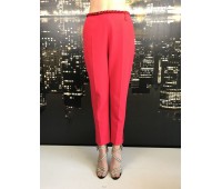 TEST-Polina Elisabetta Franchi pantalone colore rosso con catana in vita tg 42/44