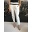 TEST-Polina Elisabetta Franchi pantalone vita alta due tasche con faccia nera colore bianco tg 42