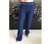 TEST-Polina Elisabetta Franchi pantalone vita alta con due tasche colore blu tg 44