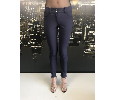 TEST-Polina Elisabetta Franchi pantalone skinny colore blu scuro tg 38/40