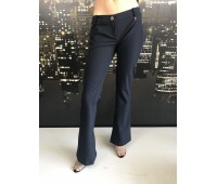 TEST-Polina Elisabetta Franchi pantalone vita bassa colore blu scuro tg 46