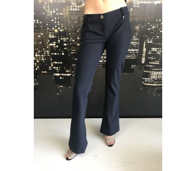 TEST-Polina Elisabetta Franchi pantalone vita bassa colore blu scuro tg 46