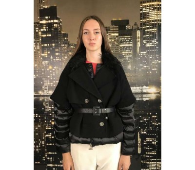 Elisabetta franchi piumino colore nero con cintura misura 40/42/44/46