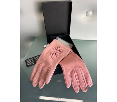 Elisabetta Franchi guanti donna in vera pelle colore rosa misura M