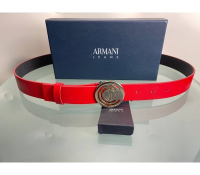 Armani cintura donna colore rosso con placca colore oro chiusura a scatto misura 42/44/46