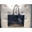 EMPORIO ARMANI Borsa A MANO COLORE NERO FODERA INTERNA COLORE ARGENTO CON PORTAFOGLIO ESTRABILE LOG CENTRALE IN OTTONE MISURA 43x51