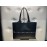 EMPORIO ARMANI Borsa A MANO COLORE NERO FODERA INTERNA COLORE ARGENTO CON PORTAFOGLIO ESTRABILE LOG CENTRALE IN OTTONE MISURA 43x51