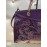 Roberto Cavalli borsa a mano piu tracolla 80 in vera pelle colore viola chiusura a zip fodera in tessuto interna con tasca log centrale con borchie in ottone misura 32x40