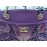 Roberto Cavalli borsa a mano piu tracolla 80 in vera pelle colore viola chiusura a zip fodera in tessuto interna con tasca log centrale con borchie in ottone misura 32x40