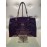 Roberto Cavalli borsa a mano piu tracolla 80 in vera pelle colore viola chiusura a zip fodera in tessuto interna con tasca log centrale con borchie in ottone misura 32x40