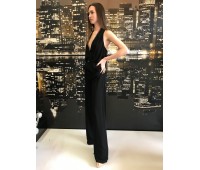 Elisabetta Franchi Tuta Salopette dal design elegante color nero con cintura  taglia 44