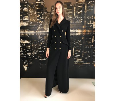 ELISABETTA FRANCHI CAPPOTTO LUNGO COLOR NERO TG 38/40