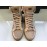 Elisabetta Franchi scarpe sneakers donna in vera pelle colore beige. Allacciatura in filo misura 37/39