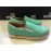 Moschino love sneakers donna in vera pelle colore verde suola in gomma misura 37/38/39