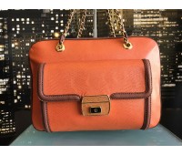 Love Moschino borsa donna A tracolla e catena, colore rosso chiaro / chiusura zip tasca esterna foderata in tessuto misura 32x35