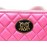 Love Moschino borsa tracolla 120  colore rosa chiusura a zip 3 scomparti fodera in tessuto interna con tasca log centrale in ottone smaltato misura 25x27