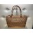 love Moschino borsa a mano tre scomparti chiusura a zip manico 40 cm colore beige log centrale in ottone fodera in tessuto interna con tasca misura 37x29