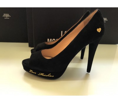  Love Moschino Scarpe  donna Décolleté  colore nero in vera pelle scamosciata misura 39