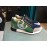 Love Moschino sneakers uomo vera pelle colore blu verde logo su tomaia e zip suola in gomma  tg  44 45