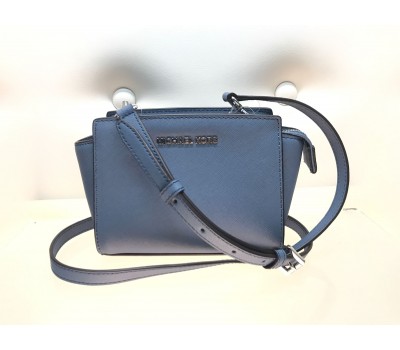 Michael Kors borsa tracolla colore blu chiusura a zip fodera in tessuto tasca interna misura 17x14 tracolla 110 cm