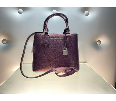 Michael Kors borsa a mano piu tracolla in vera pelle colore rosso melograno 