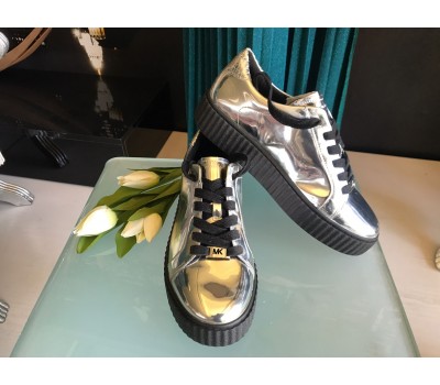 Michael Kors sneakers donna in vera pelle colore argento misura 40  